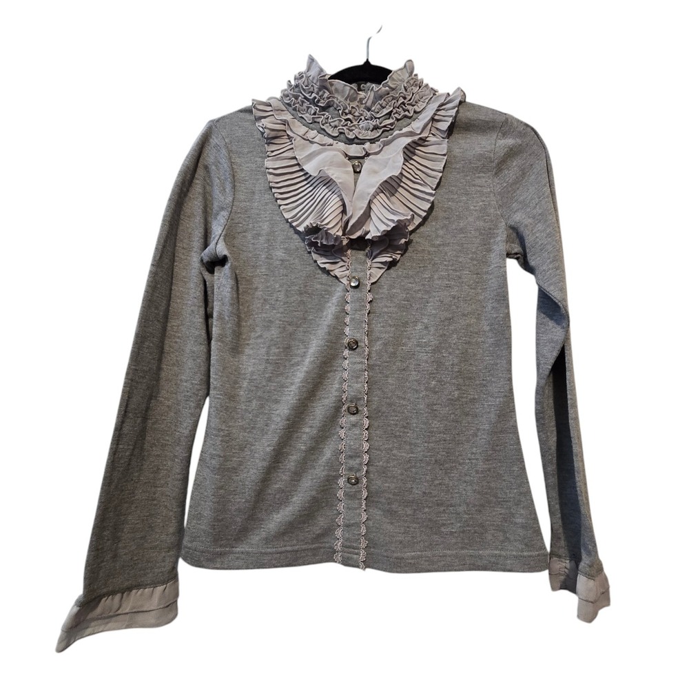 Axes Femme Ruffle Sweater Womens SM Japan Kawaii Victorian Steampunk Academia